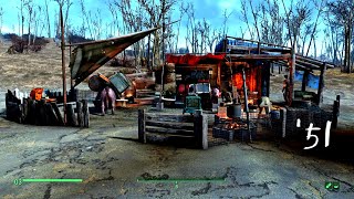 Fallout 4. Причал Эгрет-Турс, стройка ч.2: бар, магазин и пост каравана  (неПрохождение-51).