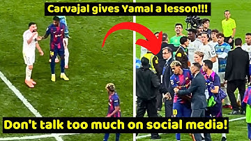 Thumbnail of Dani Carvajal gave Lamine Yamal a lesson after Real Madrid Vs Barcelona 2-1