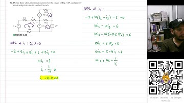 Problem 4.42 - Engineering Circuit Analysis - Hayt & Hemmerly, 9th Ed - Mesh Analysis