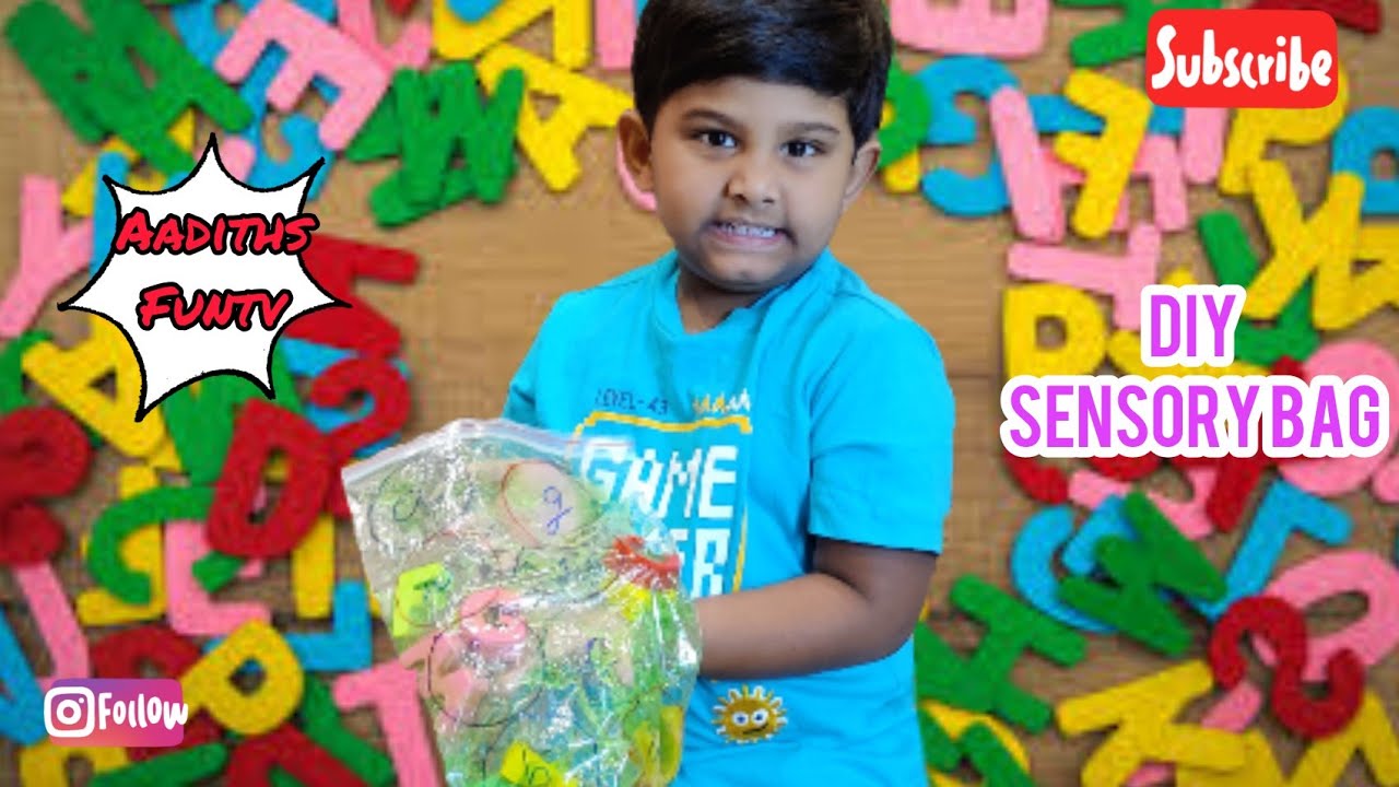 DIY Sensory bag! Learning alphabet in DIY Sensory bag! kids Educational