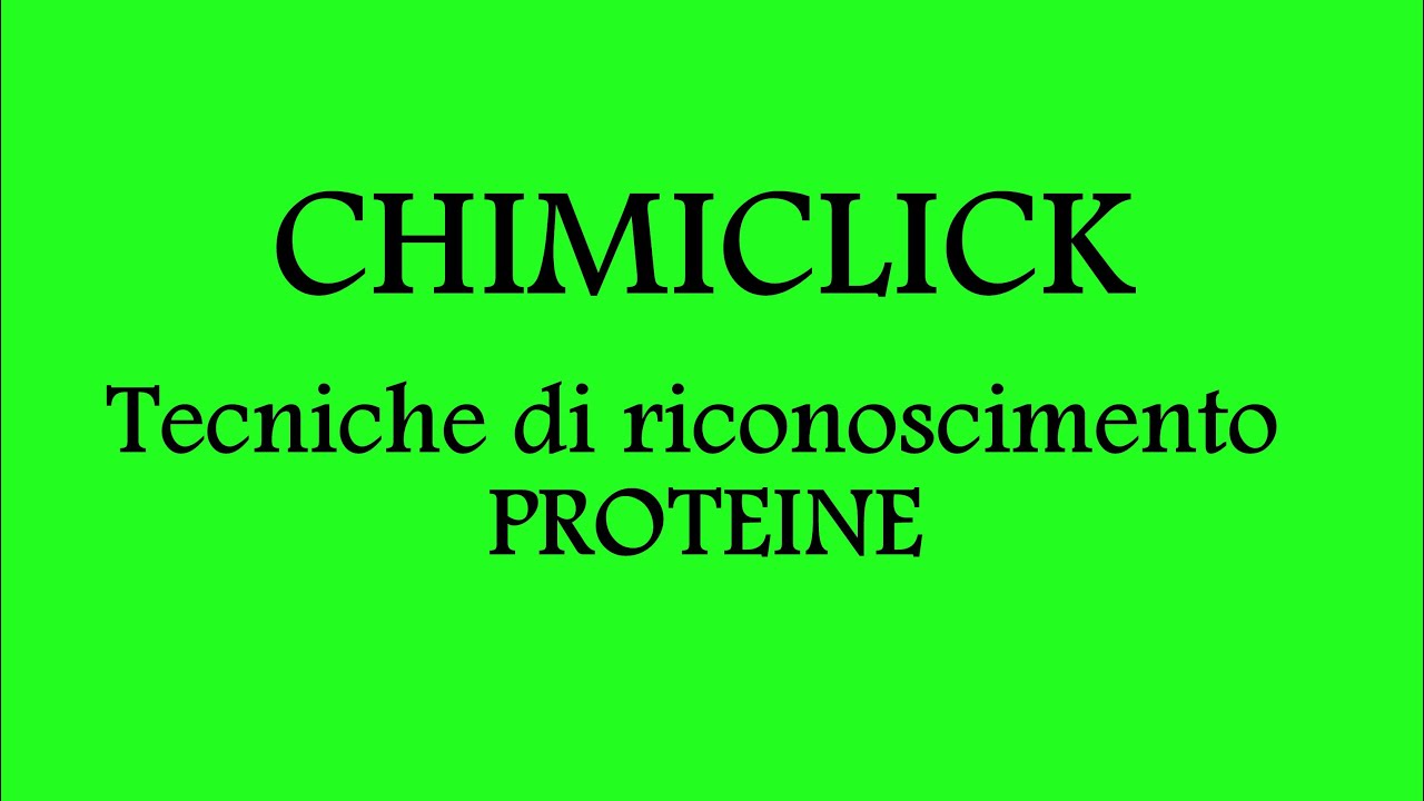 Tecniche di riconoscimento delle proteine | Biochimica
