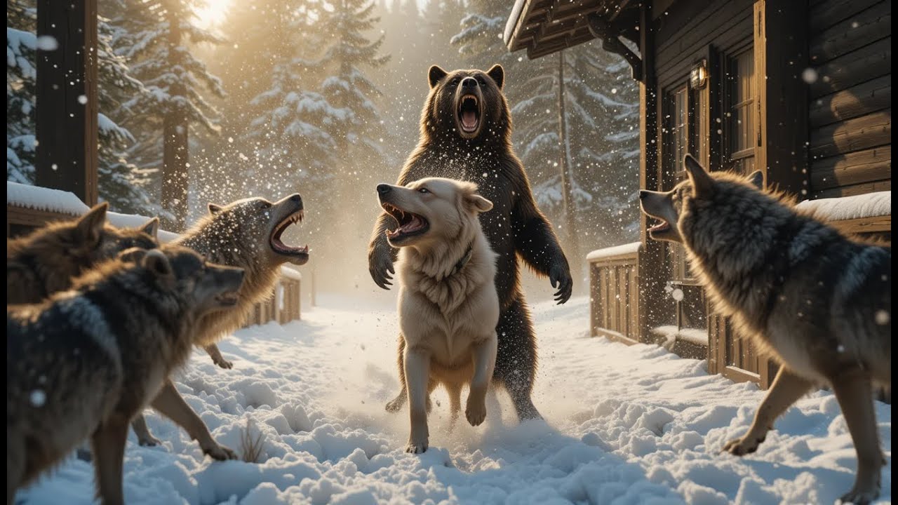 The Bear Saved His Dog From Wolves — Now They’re Inseparable