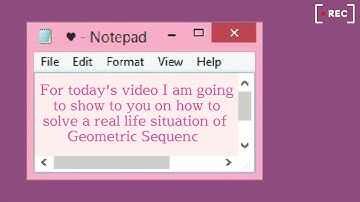 How to Solve Real Life Situation of a Geometric Sequence