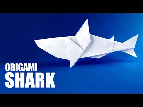 [상어 종이접기] A4 용지 한장으로 쉬운 상어 접기 / How to make A4 Paper Shark [Origami Tutorial]