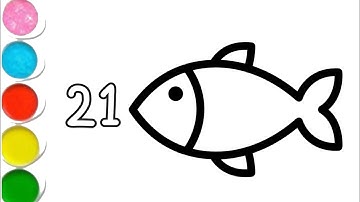 Vis 🐠 | tekentutorial voor kinderen en peuters | hoe teken je?