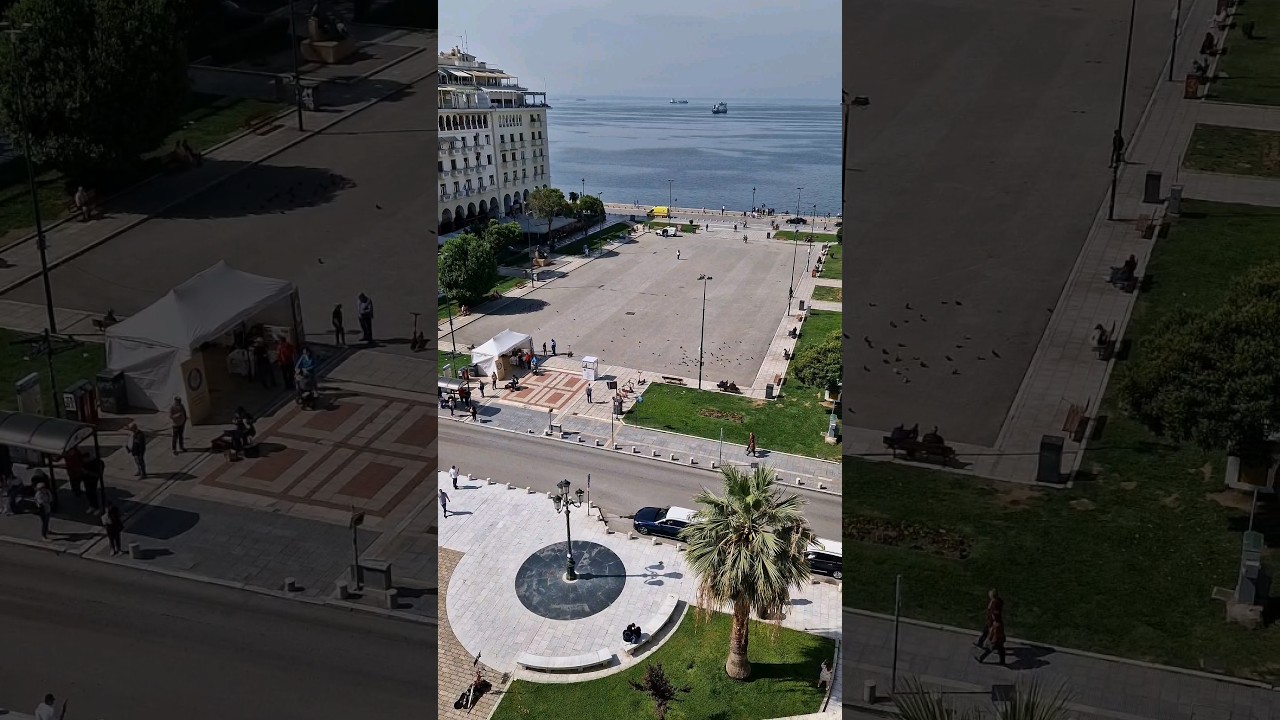 Morning at Aristotelous Square in Thessaloniki Greece 🇬🇷 #greecevlog #thessaloniki #visitgreece