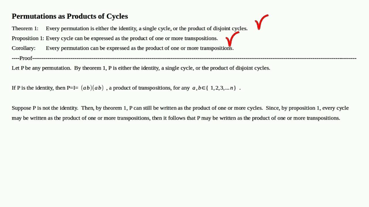 Permutations as Products of Transpositions - Linear Algebra Ch118 Part 18