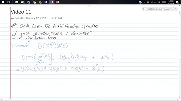 ENGR 205 - Video 11 - Differential Operators