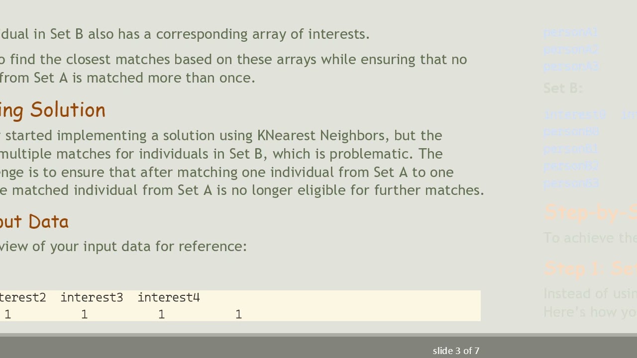 How to Achieve 1:1 Corresponding Matches Using Sklearn's KNearest Neighbors