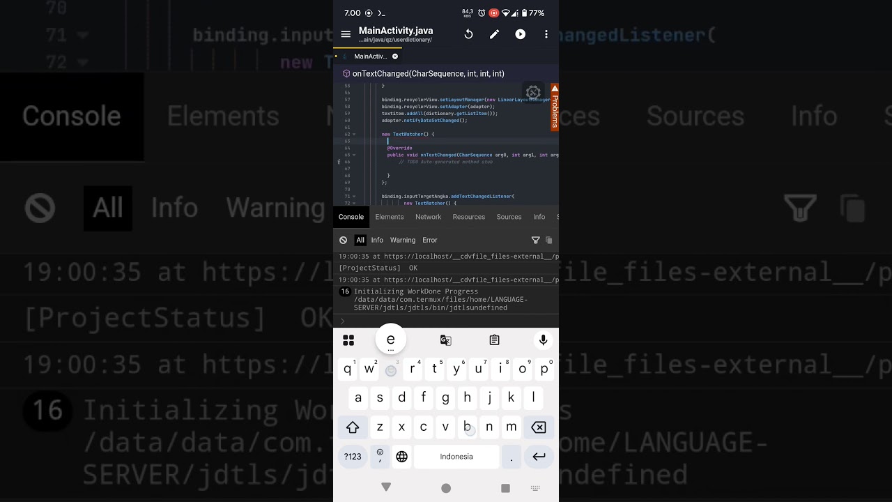 ACODE|abstract class inheritance on JDTLS for Android Development. 