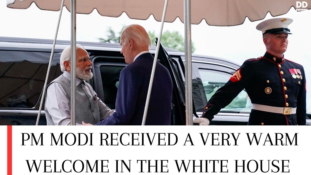 US President Joe Biden, First lady Jill Biden Welcome PM Modi at The White House