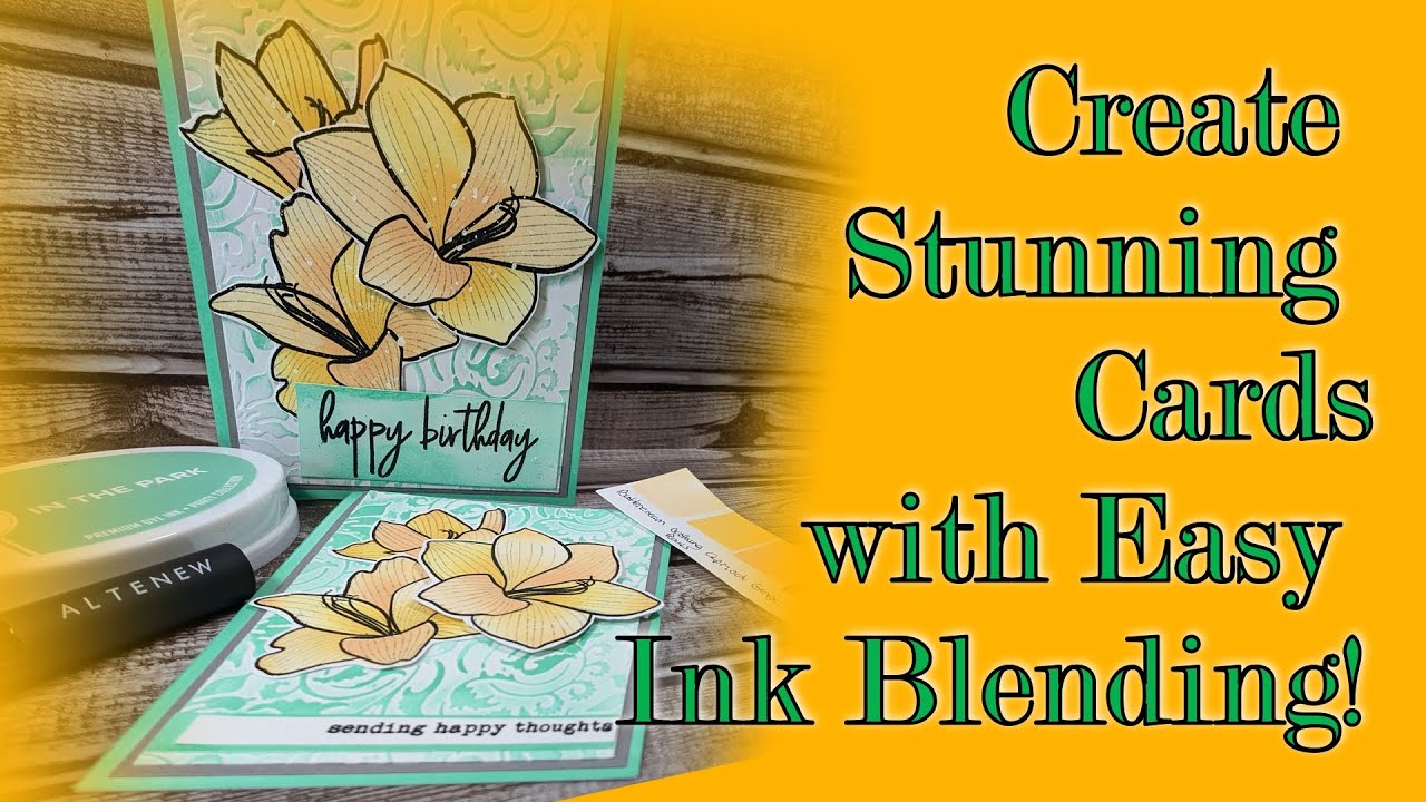Stunning Ink Blending Techniques with Altenew Esplanade Flowers - YouTube