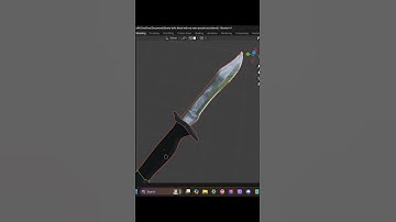 Finished my blender bowie knife model! #blender3d #bowieknife #cs2