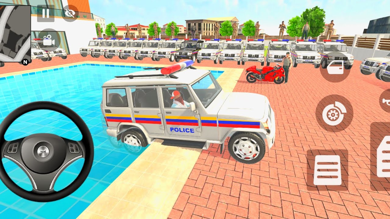 🚨Modified Car Wala:Franklin Order In 😱Indian White🤍Police Car And Lion🦁drives in A Police SUV Game🥳 