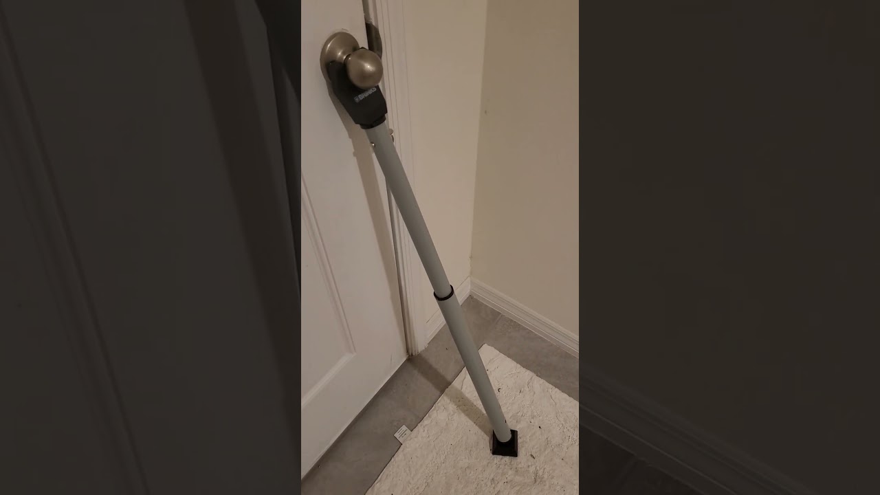 testing out a door brace jam 