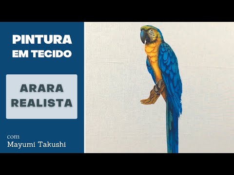Pintura em Tecido com Stencil: Arara Realista
