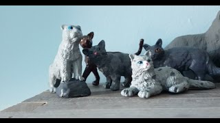 Graywing, Clearsky, Jagged Peak, Fluttering Bird, and Quietrain | Painting Warrior Cat Figures