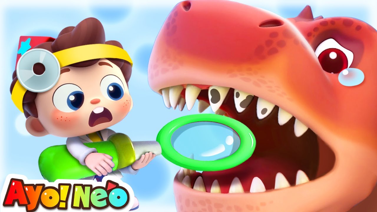 T-Rex Sakit Gigi! 🦖 | Jangan Lupa Sikat Gigi! 🦷| Lagu Anak-anak | Ayo！Neo | Yes！Neo Bahasa Indonesia
