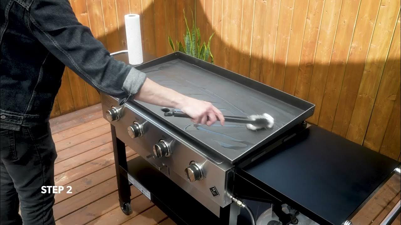 HOW TO SEASON YOUR GRIDDLE Member's Mark 4 Burner Griddle YouTube