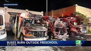 3 day care buses catch fire in Elk Grove; no injuries reported