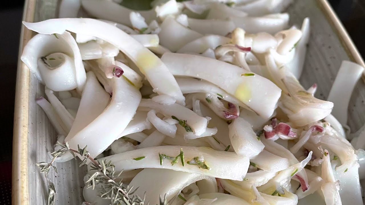 Striscioline di seppia al vapore