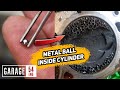 Putting metal ball inside combustion chamber to see what happens