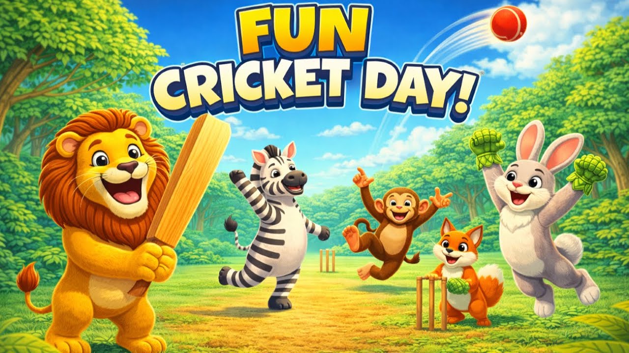 The Lost Cricket Ball! | Fun Jungle Game with Animal Friends | Kids Moral Story