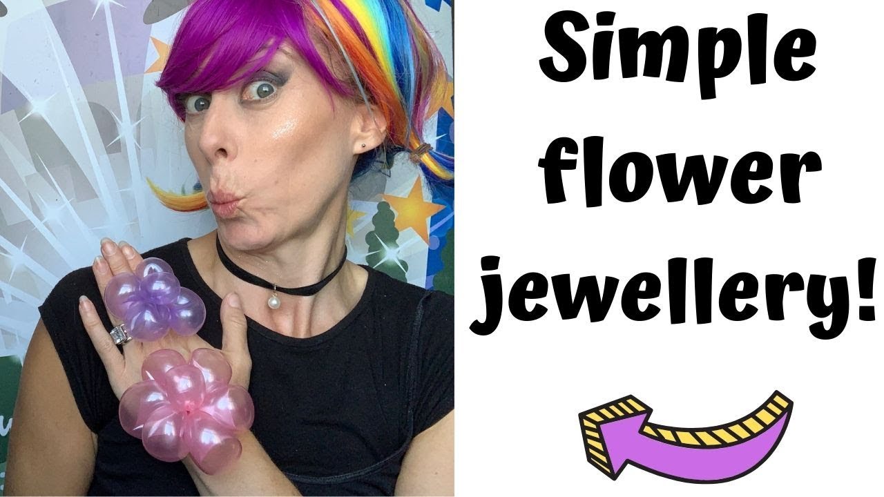 🌼Simple balloon flower jewellery bracelet tutorial 💍 YouTube