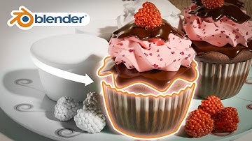Blender 4.1 - Cupcake Tutorial | Part 2: Wrapper & Icing
