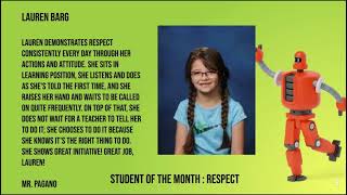 Character trait for the month of September 2024: Respect [Corrected]