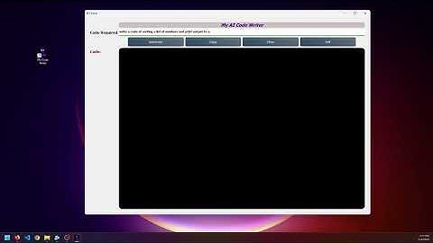 Chat GPT, Personal Code generator using Python, PyQt5 and openai.