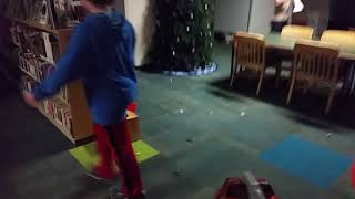 Nerf war. Niles Public Library Adult night 12/9/17