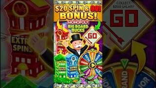 $20 GO BONUS on 🎲 Monopoly Big Board Bucks 🤑 #slots #casino #gambling #monopoly #bigwin
