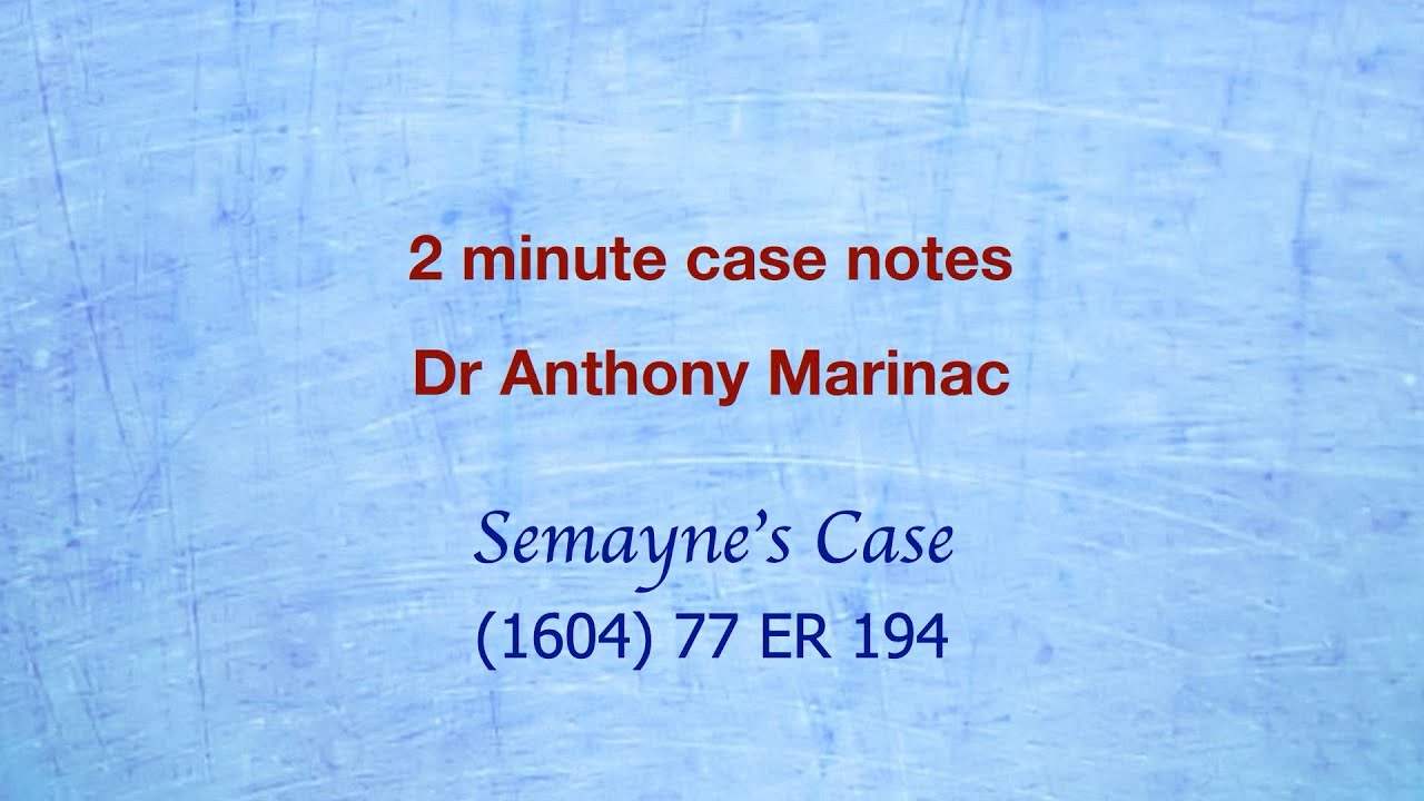 Дело Семейна (Дом человека — его крепость)