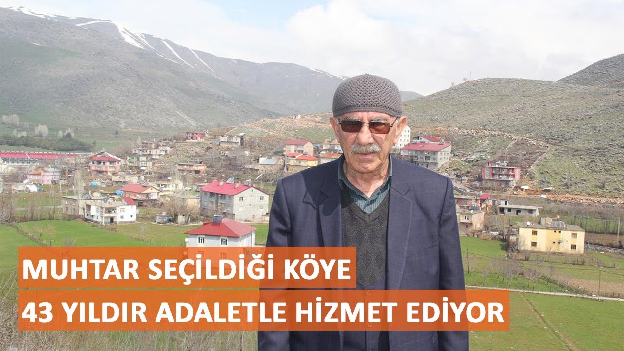 Muhtar seçildiği köye 43 yıldır adaletle hizmet ediyor