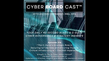 Ep216: C-Suite’s Strategic Role in Securing IoT Devices & Ensuring Trust in Critical Infrastructure
