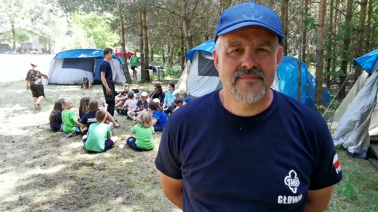Zastępca komendanta Hufca ZHP Głowno Albert Waśkiewicz o biwaku w Woli Zbrożkowej.