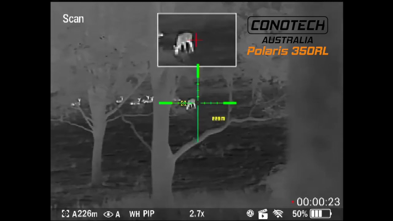 CONOTECH Polaris 350RL - Thermal Imaging Footage - Tracking Deer at 200mtrs