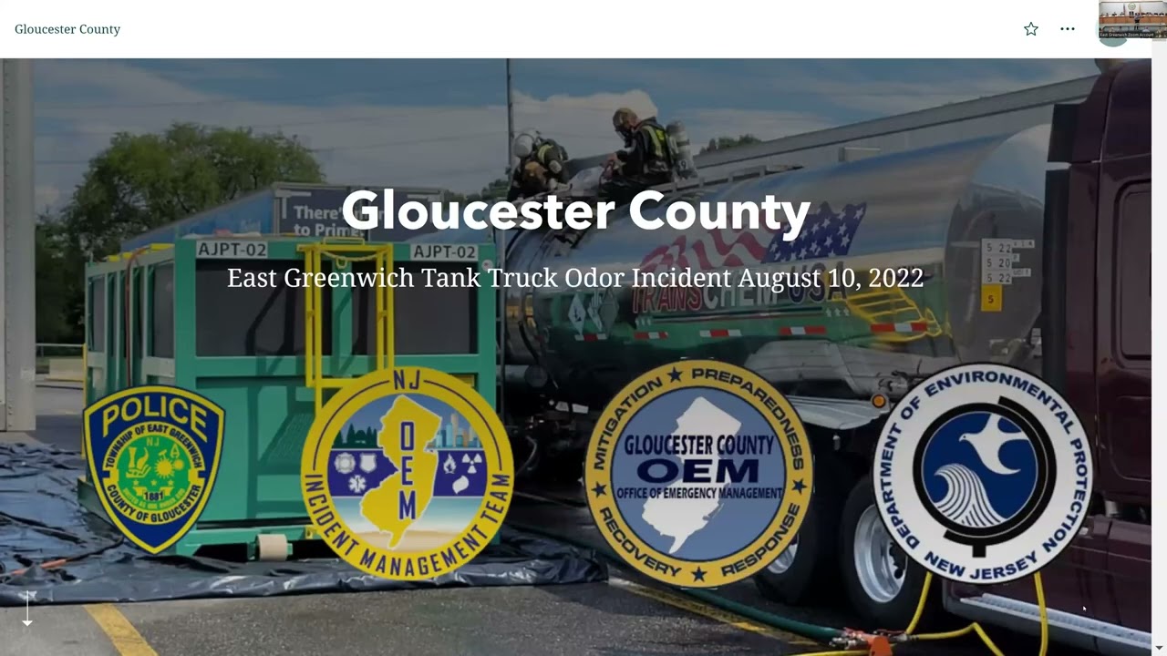 East Greenwich Twp. Tanker Odor Release Townhall