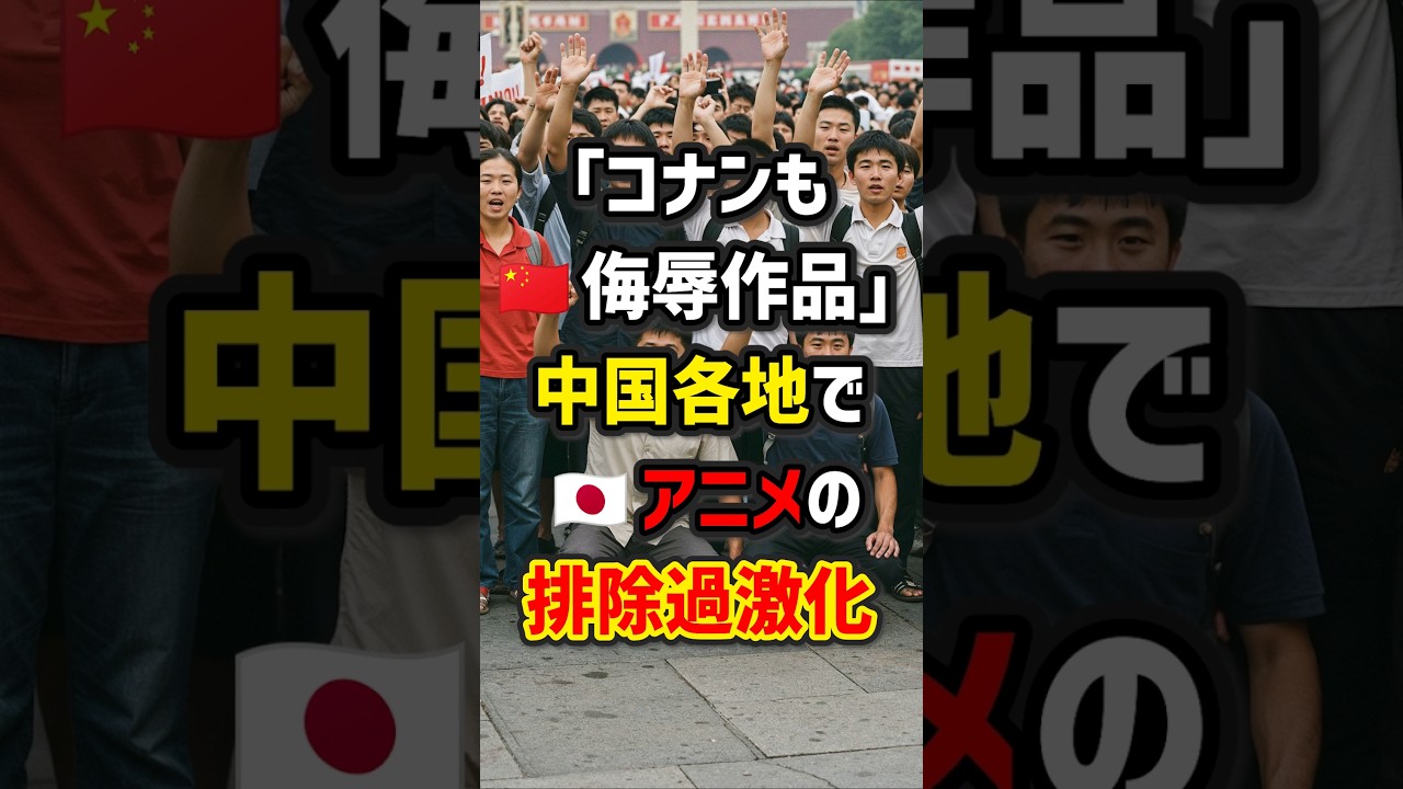 ｢コナンも🇨🇳侮辱作品｣中国各地で🇯🇵アニメの排除過激化　#海外の反応
