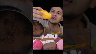 Viral fruit dessert mango peach raspberry #mukbang #mukbangpari #eatingshow #eating #sweet