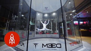 This Indoor Skydiver Dances on Air