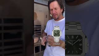 Actor Mark Wahlberg wears the new Patek Philippe Cubitus 5821/1A 'Green' #markwahlberg #actor #short