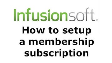 Infusionsoft Monthly Membership Subscription (How to set it up)