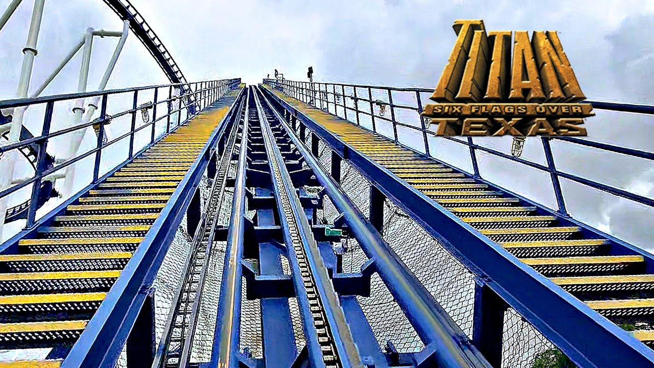 2025 Titan Roller Coaster On Ride Front Seat POV Six Flags Over Texas