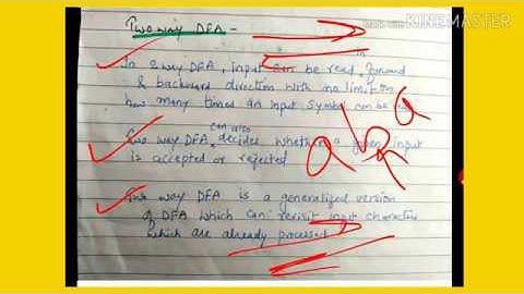 Two way Finite Automata - lecture62/ toc