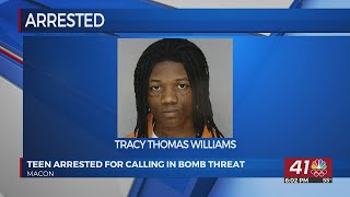 Macon teen arrested after calling in bomb threat to Waffle House on Forsyth Road