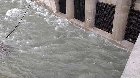 water level at trash rack. #hydro-project