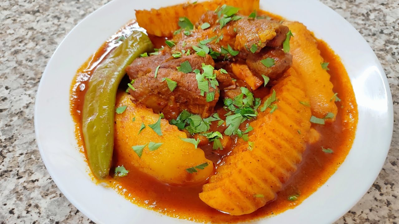 مرقة بطاطا تونسية بالعلوش بطريقة بسيطة بنة على بنة 🤤 mar9et batata