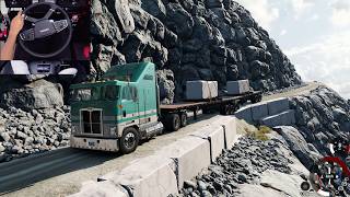 Transporting 40t Marble Blocks in a Quarry - BeamNG.Drive | Steering Wheel gameplay